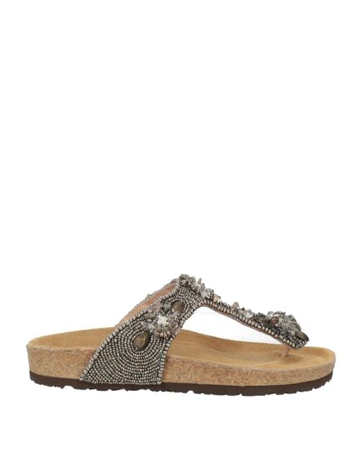 Maliparmi White Thong Sandal Textile Fibers