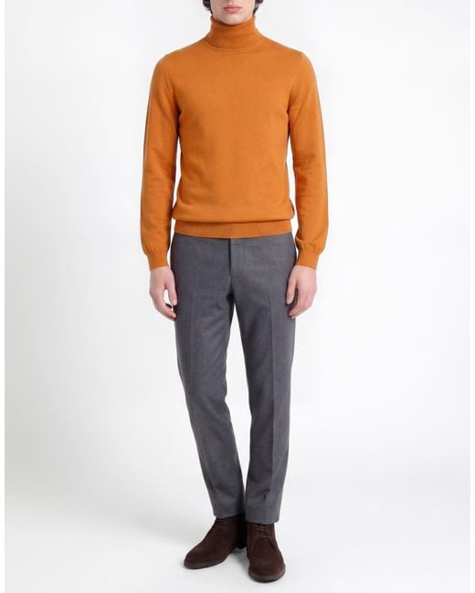 Zanone Orange Turtleneck for men