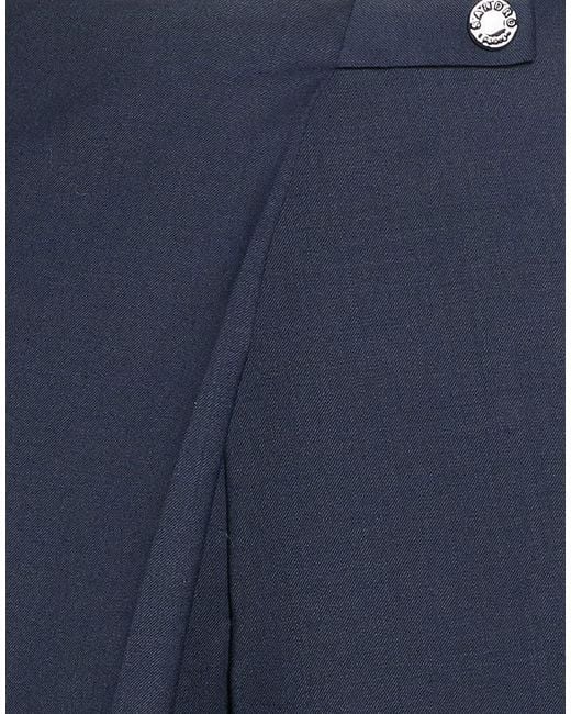 Sandro Blue Pants Polyester, Virgin Wool, Elastane