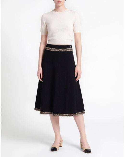 Karl Lagerfeld Black Midi Skirt
