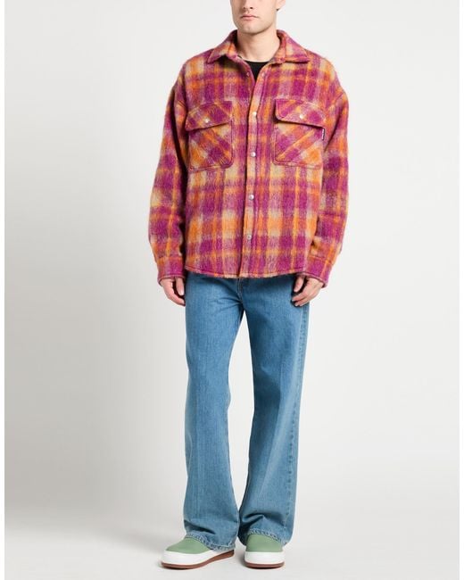 Palm Angels Red Jacket Virgin Wool, Alpaca Wool, Mohair Wool, Polyamide for men