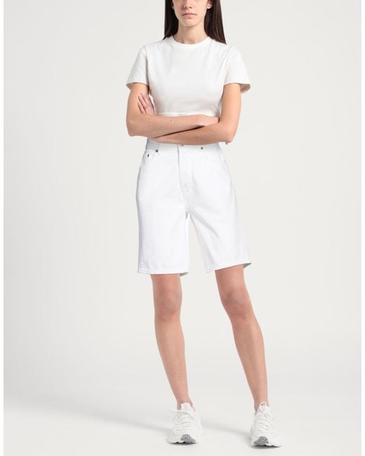 Dondup White Denim Shorts