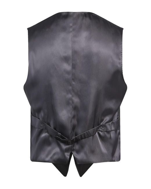 Boglioli Black Tailored Vest Virgin Wool for men