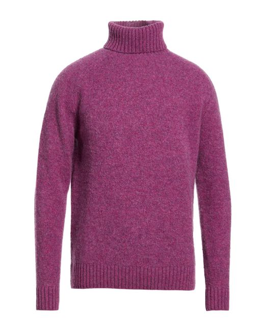 Messagerie Purple Turtleneck Virgin Wool for men