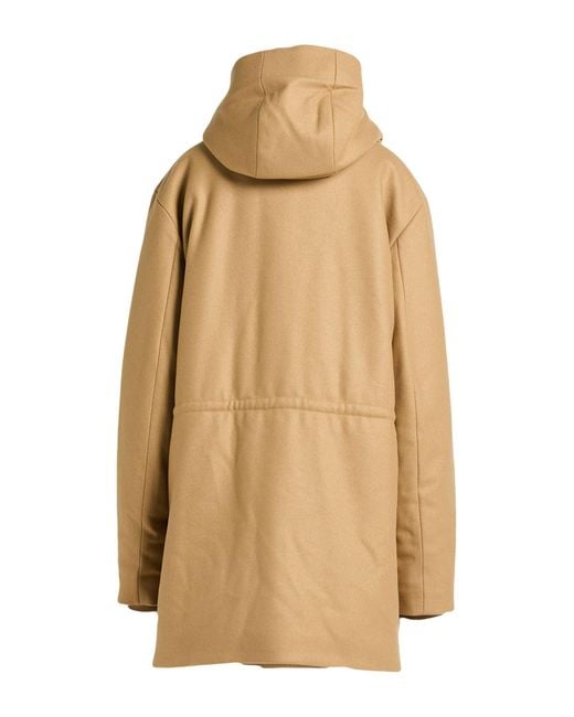Sandro Natural Coat Wool, Polyamide, Cashmere for men
