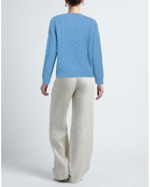 ROSSO35 Blue Azure Sweater Alpaca Wool, Polyamide, Virgin Wool