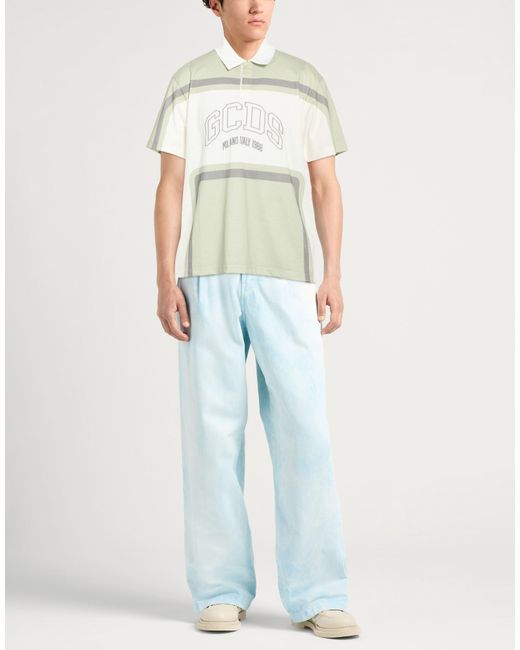 Gcds White Polo Shirt Cotton for men