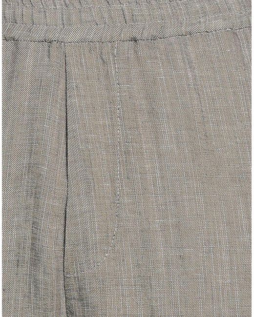 Barena Gray Khaki Pants Viscose, Linen for men