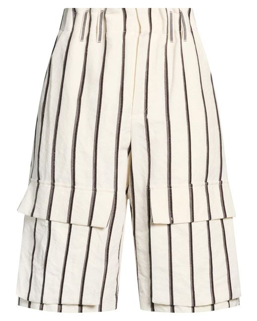 Brunello Cucinelli Natural Shorts & Bermuda Shorts Linen, Cotton, Polyester