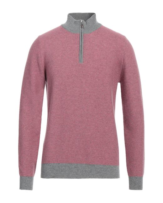 Fedeli Pink Coral Turtleneck Cashmere for men