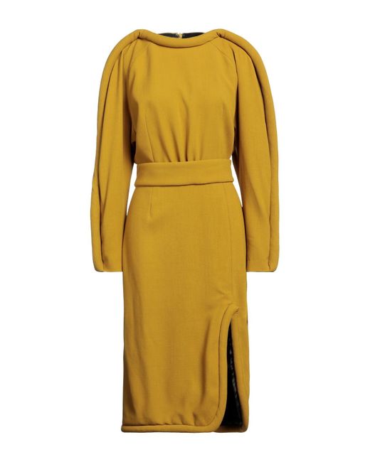 Dries Van Noten Yellow Midi Dress