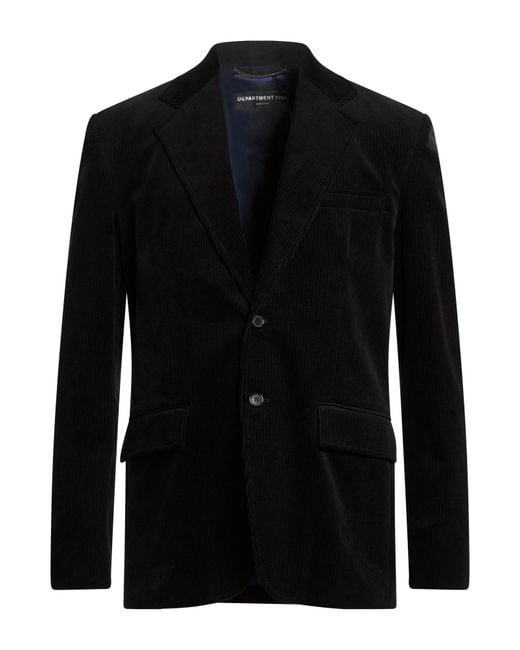 Department 5 Black Blazer Cotton, Elastane for men
