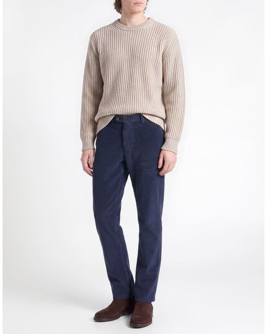 Malo Blue Midnight Pants Cotton, Elastane for men
