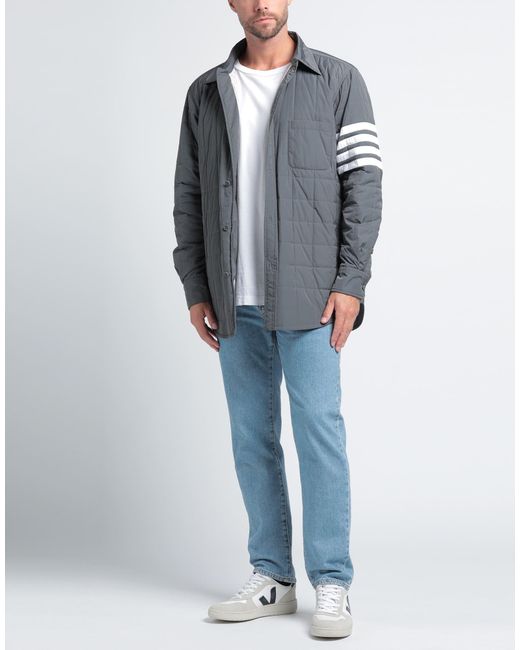 Thom Browne Gray Down Jacket for men