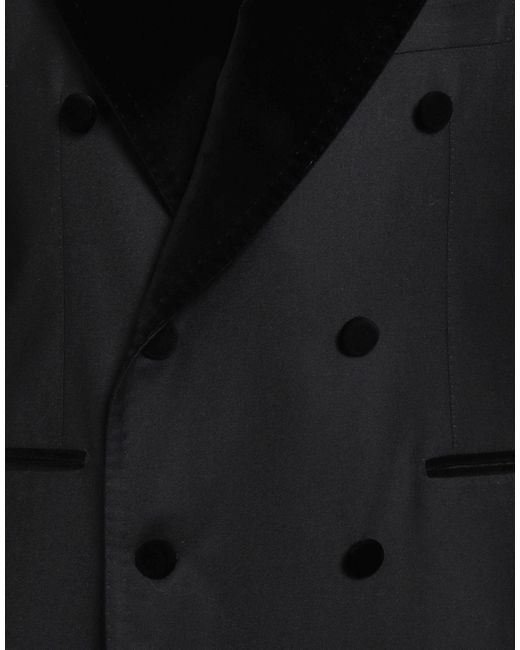 Tagliatore Black Blazer Cotton, Elastane for men