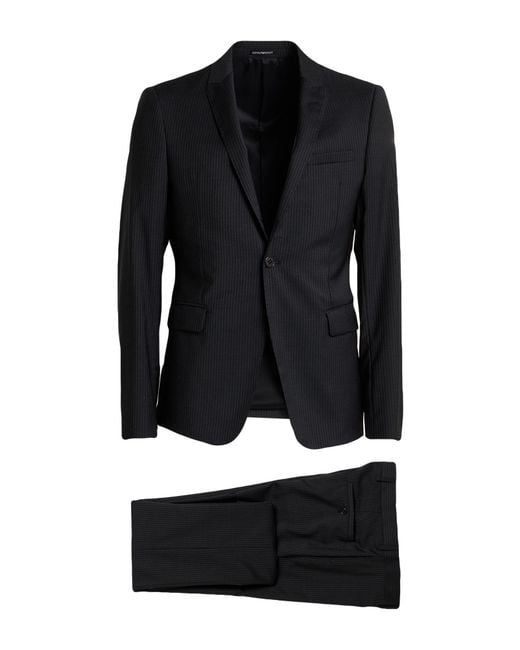 Emporio Armani Black Suits for men