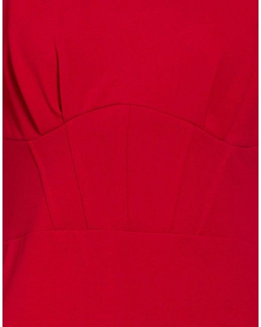 Imperial Red Mini Dress Polyester, Elastane