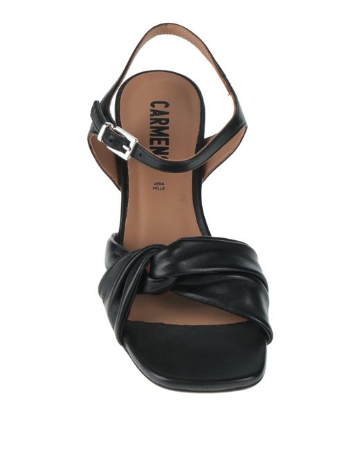 Carmens Black Sandals Leather