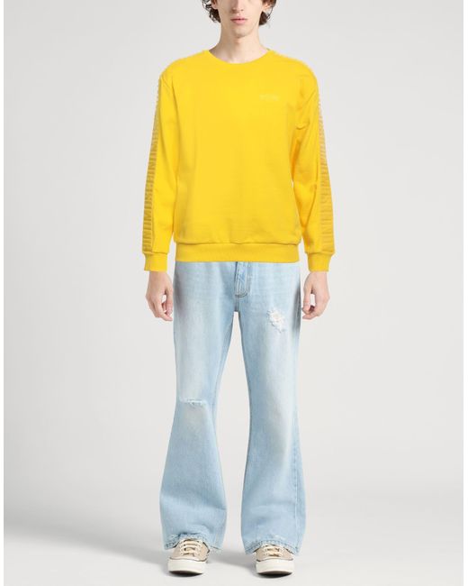 Moschino Yellow Sweatshirt Cotton, Elastane for men