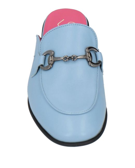 Seboy's White Sky Mules & Clogs Leather