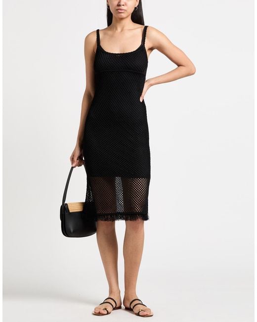 Loewe Black Mini Dress Viscose, Elastane, Polyamide