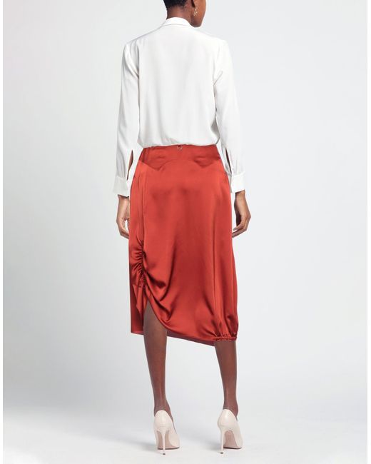 High Red Midi Skirt