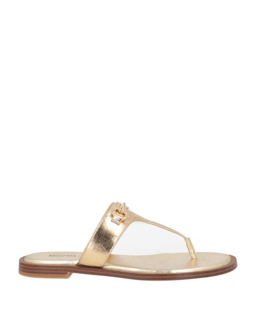 MICHAEL Michael Kors White Thong Sandal Leather