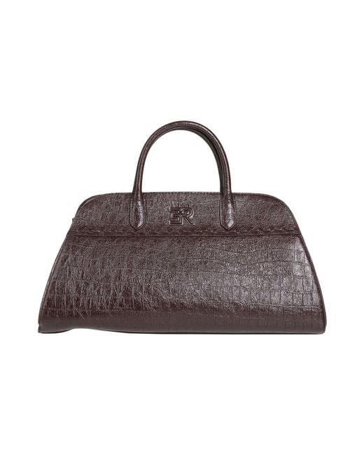 ERMANNO FIRENZE Brown Handbag Textile Fibers