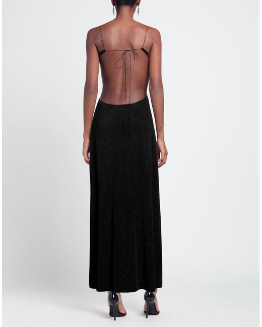 Oseree Black Maxi Dress