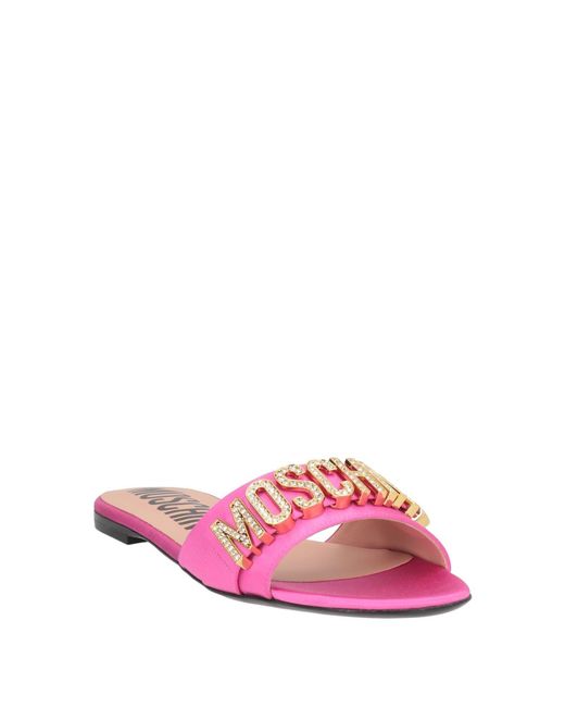 Moschino Pink Sandals Textile Fibers