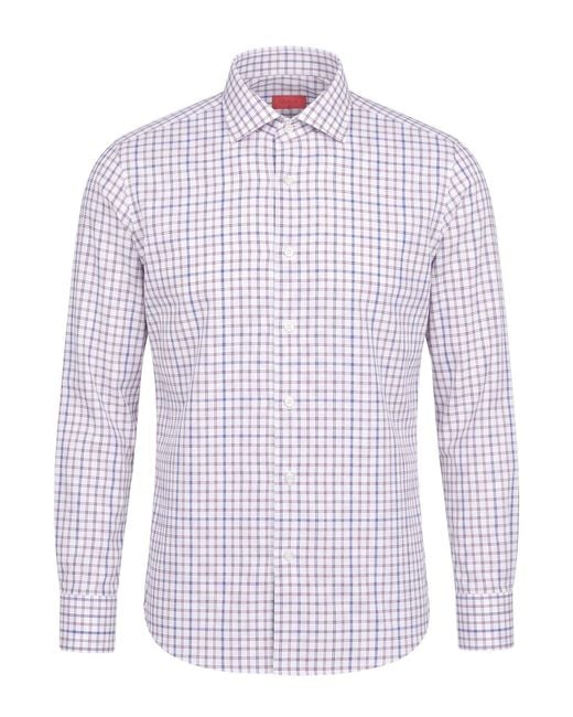Isaia Blue Shirt Cotton for men