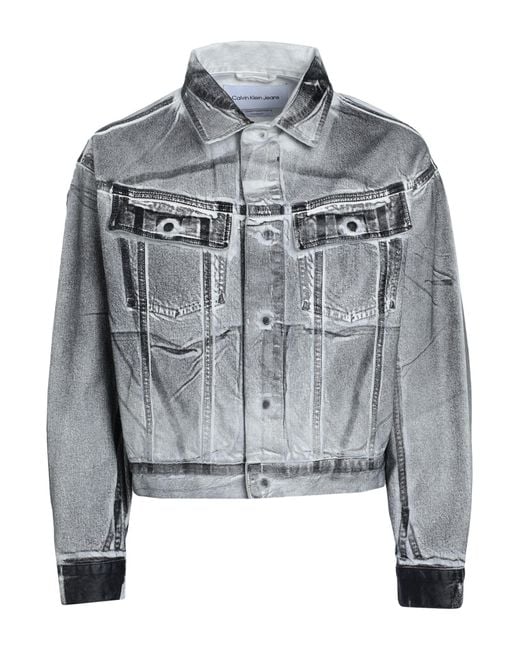Calvin Klein Jeansjacke/-mantel in Gray für Herren