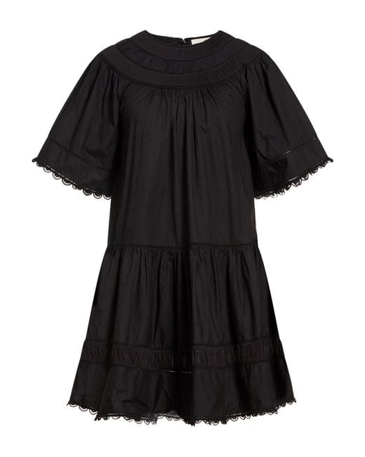 Ulla Johnson Black Mini Dress Cotton