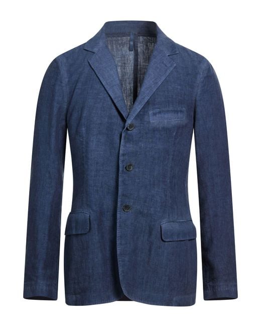 120% Lino Blue Blazer Linen for men