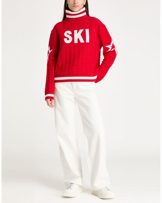 Perfect Moment Red Turtleneck Merino Wool