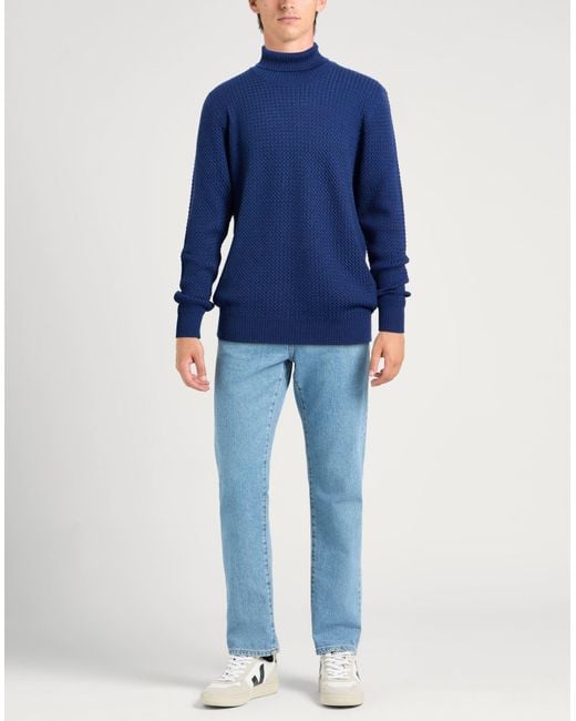 Gran Sasso Blue Turtlenecks for men