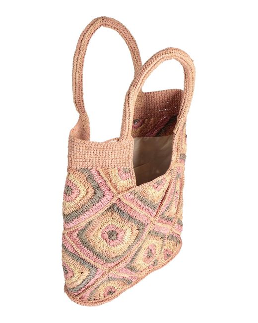MADE FOR A WOMAN Pink Made For A -- Pastel Shoulder Bag Straw