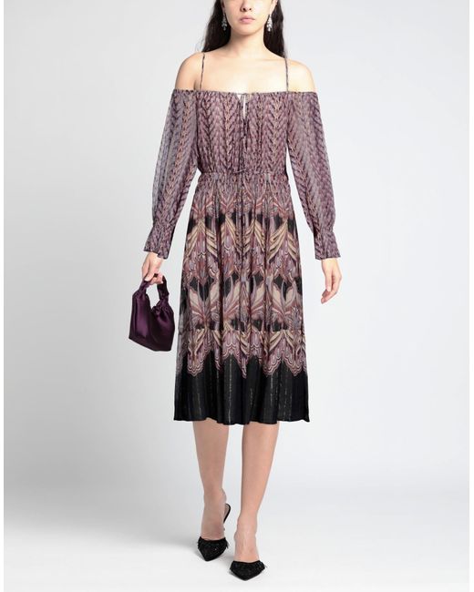 Sfizio Purple Midi Dress