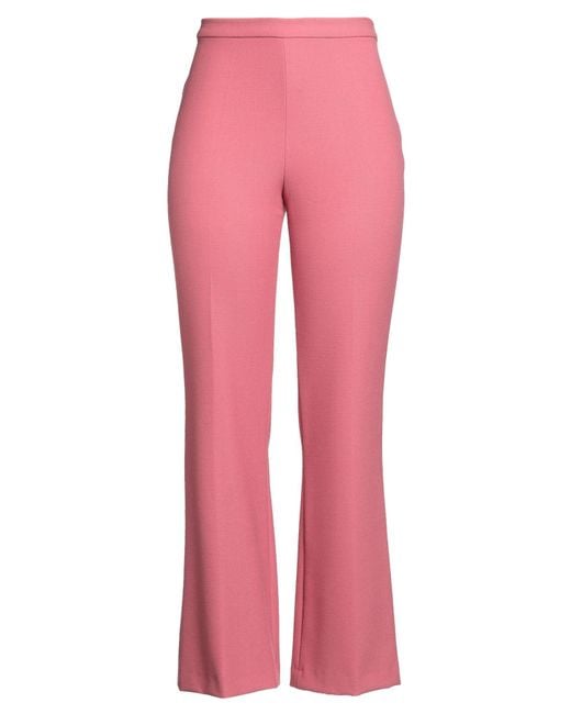 Diana Gallesi Pink Pants Polyester, Viscose, Wool, Elastane