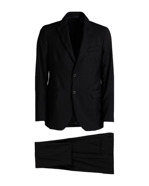 Tombolini Black Suit Virgin Wool for men