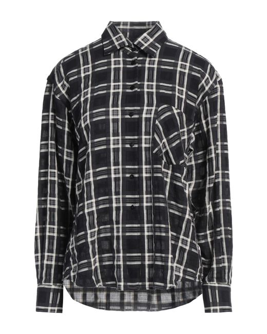 Xacus Black Shirt Cotton, Wool, Elastane