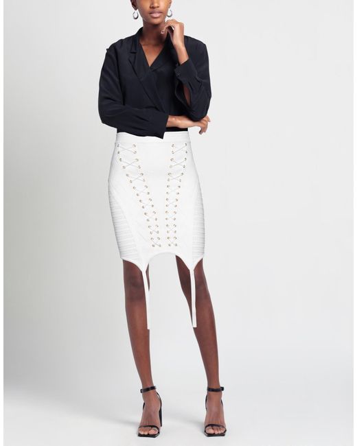 Balmain White Mini Skirt