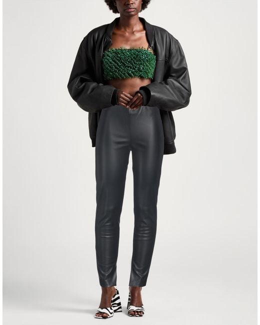 Nude Gray Pants Polyurethane, Polyester