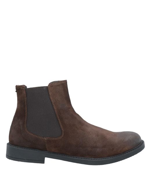 Grey Daniele Alessandrini Brown Daniele Alessandrini Dark Ankle Boots Soft Leather for men