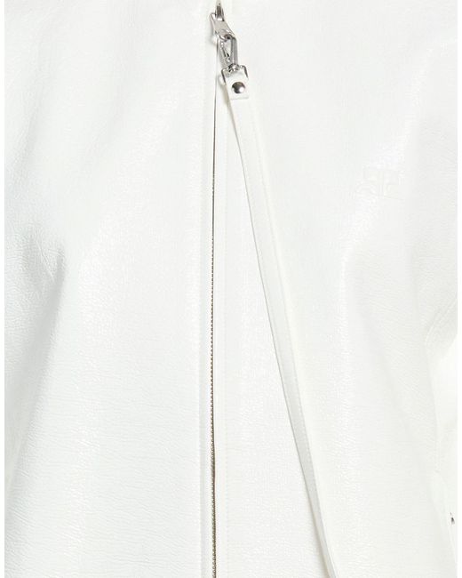 Courreges White Jacket Cotton, Polyurethane, Elastane