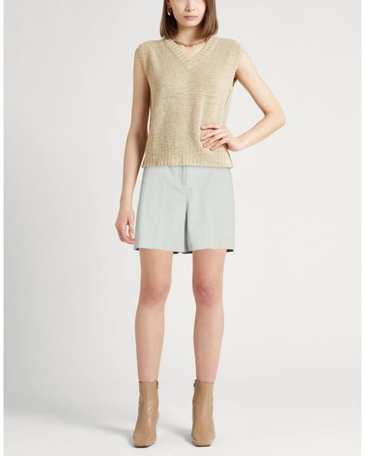 Agnona Gray Shorts & Bermuda Shorts Cotton, Elastane