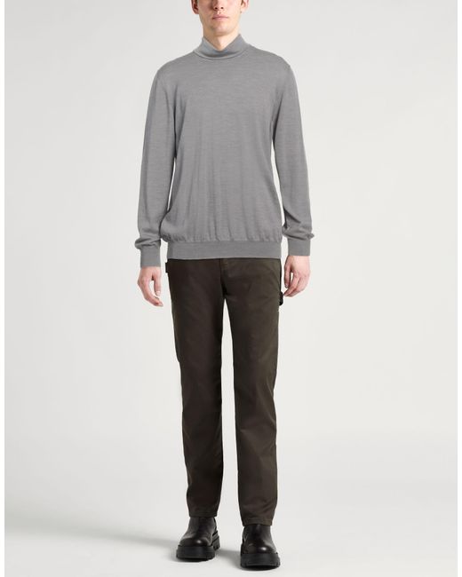 Lardini Gray Charcoal Turtleneck Wool for men
