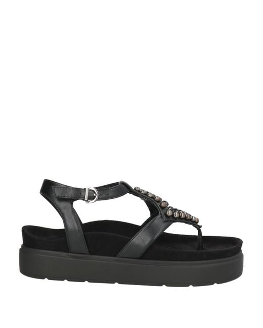 Luciano Barachini Black Thong Sandal Synthetic Material