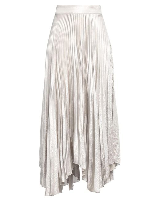 Rossopuro White Light Maxi Skirt Polyester