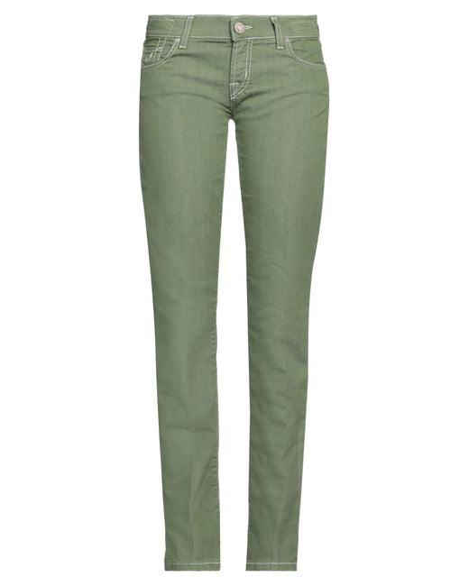 Jacob Cohen Green Jeans Cotton, Elastomultiester